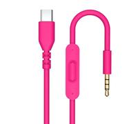 Zosvoses USB C Solo 4 Audio Cable, Solo 3 Replacement 3.5mm Aux Cord with Inline Mic Control Compatible with Beats Studio Solo Pro Detox Mixr Executive Pill Headphones to iPhone 17/16 (Pink)