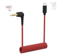 Zosvoses USB-C to 3.5mm TRS Microphone Cable for Rode, Movo, Comica, VideoMic, Hollyland Lark M1/M2/MAX/150/M1/MAX Duo DAC Audio Output Coiled Cable for Android iPhone 15/16, Smartphone
