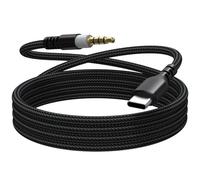 Zosvoses USB Type-C to 3.5mm Alpha Audio Cable, Upgrade Cloud Alpha Cable Stereo Jack Aux Cord Wire Compatible with HyperX Kingston Cloud Alpha and Cloud Mix Gaming Headset, 6.6ft (Black)