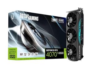 ZOTAC Gaming GeForce RTX 4070 Ti Super Trinity Black Edition DLSS 3 16GB GDDR6X 256-bit 21 Gbps PCIE 4.0 Gaming Graphics Card, IceStorm 2.0 Advanced Cooling, Spectra RGB Lighting, ZT-D40730D-10P