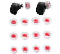 Zotech 6 Pairs of Ear Tips for Jabra Elite Active 65t, 75t (S/M/L) (White-Red)