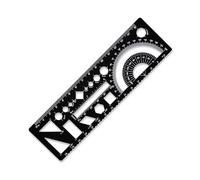 Zotemo Multi-Purpose Drafting Template, Metal Geometry Ruler Set, Circle Drawing Template with Laser etcted Scale (Black)