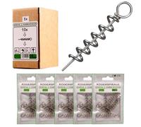 ZOTIC Pack of 50 bait spirals, bait crew spirals, artificial bait fishing accessories, rubber fish + soft bait spirals (S)