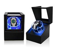 ZOTIN Automatic Watch Winder with LED Light Soft Flexible Watch Pillow AC Adapter Quiet Motor 5 Rotation Modes 1 Slot