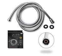 Zotti Wide Bore Shower Hose 1.25m | Stainless Steel Replacement Hose | Leakproof and Anti-Kink | Universal Standard Fitting | High Pressure Resistance | Easy DIY Replacement | Includes 2 Washers