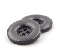 ZoTuoART 0.6-1.5inch Round Resin Buttons 4 Holes Multicolor Buttons-Coats Suits Shirts Jeans Trousers Buttons Clothing Accessories for DIY Sewing Craft (Gray, 34mm/1.3''-10Pcs)