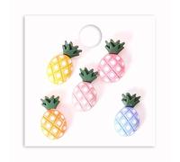 ZoTuoART 5Pcs Cute Animals Vegetables Fruits Replacement Button Pins - No Sew Cartoon Button for Kids Clothing Accessories - DIY Handmade Sewing Buttons Pineapple B