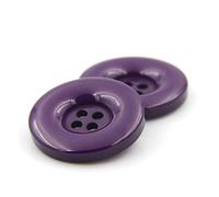 ZoTuoART Round Resin Buttons, Four-Hole, Flat, Replacement Buttons for Coats Shirts Trousers Clothing Accessories DIY Sewing Craft, Purple, 18mm(0.7''), 30Pcs