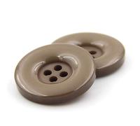 ZoTuoART Round Resin Buttons, Four-Hole, Flat, Replacement Buttons for Coats Shirts Trousers Clothing Accessories DIY Sewing Craft, Light Coffee, 23mm(0.9''), 20Pcs