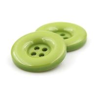 ZoTuoART Round Resin Buttons, Four-Hole, Flat, Replacement Buttons for Coats Shirts Trousers Clothing Accessories DIY Sewing Craft, Grass Green, 38mm(1.5''), 10Pcs