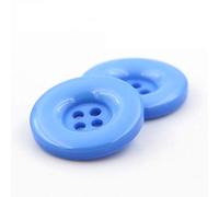 ZoTuoART Round Resin Buttons, Four-Hole, Flat, Replacement Buttons for Coats Shirts Trousers Clothing Accessories DIY Sewing Craft, Lake Blue, 20mm(0.8''), 30Pcs