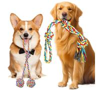 Zouboto 2 PCS Dog Rope Toys for Large & Medium Breed Aggressive Chewers,Indestructible Chew Rope Tug of War Toy for Dogs, Interactive Toy for Boredom, Teeth Cleaning