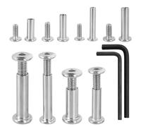 Zouboto 40PCS Cupboard Joining Bolts Screws,M5/M6 Furniture Connecting Screw Post Bolts Cabinet Connectors with 4 Hexagon Spanners for Connecting Furniture, Cupboard, Cabinet(20/30mm)