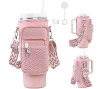 Zouboto Insulated Neoprene Stanley Cup Bag with Phone Pocket - Adjustable Shoulder & Handheld Strap Water Bottle Holder for Gym,Travel,Commuting,Perfect for Fitness Enthusiasts,Women,Professionals