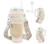 Zouboto Stanley Cup Bag with Phone Pocket - Insulated Neoprene Water Bottle Holder,Adjustable Shoulder Strap for Gym & Travel - Leakproof Bottle Carrier for Women,Men,Active Lifestyles