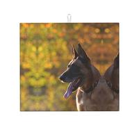 Zouey Absorbent Dishes Drainer Mats,Dish Drying Pad Kitchen Counter Sink Mat 41X46 cm,Malinois