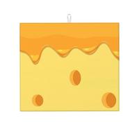 Zouey Absorbent Dishes Drainer Mats,Dish Drying Pad Kitchen Counter Sink Mat 41X46 cm,Pasta Cheese Food Pattern