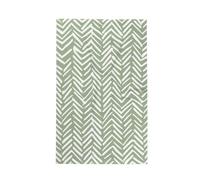 Zouey Boho Herringbone Pattern Sage Green And White,Drying Dish Towels Waffle Tea Towels Kitchen Absorbent Dish Cloth 41 x 66 cm