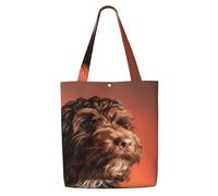 Zouey Canvas Tote Bag for Women,Capacity Shoulder Handbags Tote Bags Reusable Grocery,Adorable Cockapoo Dog