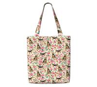 Zouey Canvas Tote Bag for Women,Capacity Shoulder Handbags Tote Bags Reusable Grocery,Airedale Terrier Dog Cute Dogs