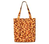 Zouey Canvas Tote Bag for Women,Capacity Shoulder Handbags Tote Bags Reusable Grocery,Baked Beans