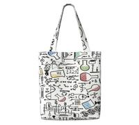 Zouey Canvas Tote Bag for Women,Capacity Shoulder Handbags Tote Bags Reusable Grocery,Chemistry Experiments Science Science Experiments