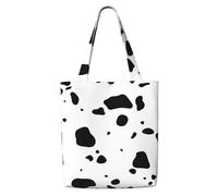 Zouey Canvas Tote Bag for Women,Capacity Shoulder Handbags Tote Bags Reusable Grocery,Cow Skin Dalmatians Dog Spots Animal Animals Dalmatian