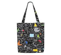 Zouey Canvas Tote Bag for Women,Capacity Shoulder Handbags Tote Bags Reusable Grocery,Math