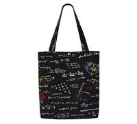 Zouey Canvas Tote Bag for Women,Capacity Shoulder Handbags Tote Bags Reusable Grocery,Math Equation Math Formulas