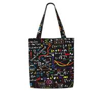 Zouey Canvas Tote Bag for Women,Capacity Shoulder Handbags Tote Bags Reusable Grocery,Math Formula