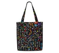 Zouey Canvas Tote Bag for Women,Capacity Shoulder Handbags Tote Bags Reusable Grocery,Math Physics Formula