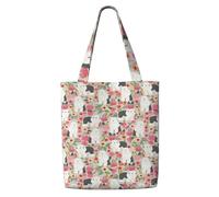 Zouey Canvas Tote Bag for Women,Capacity Shoulder Handbags Tote Bags Reusable Grocery,Old English Sheepdog Pattern