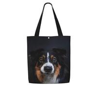 Zouey Canvas Tote Bag for Women,Capacity Shoulder Handbags Tote Bags Reusable Grocery,Portrait Of Border Collie Print