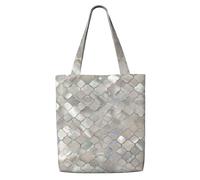 Zouey Canvas Tote Bag for Women,Capacity Shoulder Handbags Tote Bags Reusable Grocery,Quatrefoil Moroccan Mother Of Pearl
