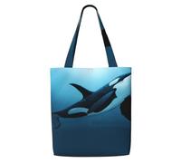 Zouey Canvas Tote Bag for Women,Capacity Shoulder Handbags Tote Bags Reusable Grocery,The Dreamer Orca