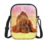 Zouey Cavalier King Charles Spaniel, Polyester Shoulder Bag, Zipper Crossbody Bag - Purse for Women