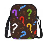 Zouey Colorful Question Mark, Polyester Shoulder Bag, Zipper Crossbody Bag - Purse for Women
