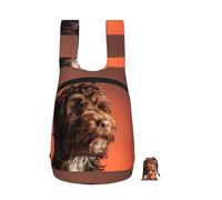 Zouey Foldable Storage Backpack Polyester Portable Travel & Reusable Shopping Daypack with Zips,Adorable Cockapoo Dog