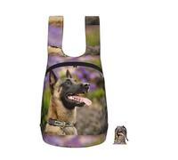Zouey Foldable Storage Backpack Polyester Portable Travel & Reusable Shopping Daypack with Zips,Belgian Malinois Pets Dogs Belgian Malinois