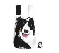 Zouey Foldable Storage Backpack Polyester Portable Travel & Reusable Shopping Daypack with Zips,Border Collie Dog