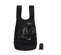 Zouey Foldable Storage Backpack Polyester Portable Travel & Reusable Shopping Daypack with Zips,Cane Corso Pets Puppy Black Cane Corso