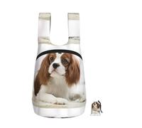 Zouey Foldable Storage Backpack Polyester Portable Travel & Reusable Shopping Daypack with Zips,Cavalier King Charles Spaniel Brown Spaniel
