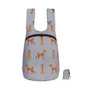 Zouey Foldable Storage Backpack Polyester Portable Travel & Reusable Shopping Daypack with Zips,Irish Terrier Simple Valentines Day Dog