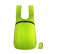Zouey Foldable Storage Backpack Polyester Portable Travel & Reusable Shopping Daypack with Zips,Lime Green Modern Abstract Background