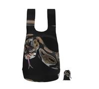 Zouey Foldable Storage Backpack Polyester Portable Travel & Reusable Shopping Daypack with Zips,Python Snake