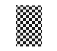 Zouey Huge F1 Formula One Black & White Chequered,Drying Dish Towels Waffle Tea Towels Kitchen Absorbent Dish Cloth 41 x 66 cm
