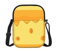 Zouey Pasta Cheese Food Pattern, Polyester Shoulder Bag, Zipper Crossbody Bag - Purse for Women