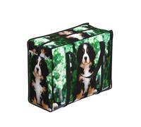 Zouey Reusable Foldable Shopping Bag Grocery Bags, Portable Laundry Bags with Zips & Strong Handle,Bernese Mountain Dog