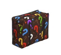 Zouey Reusable Foldable Shopping Bag Grocery Bags, Portable Laundry Bags with Zips & Strong Handle,Colorful Question Mark