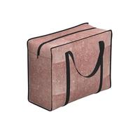Zouey Reusable Foldable Shopping Bag Grocery Bags, Portable Laundry Bags with Zips & Strong Handle,Girly Glam Pink Rose Gold Foil And Glitter